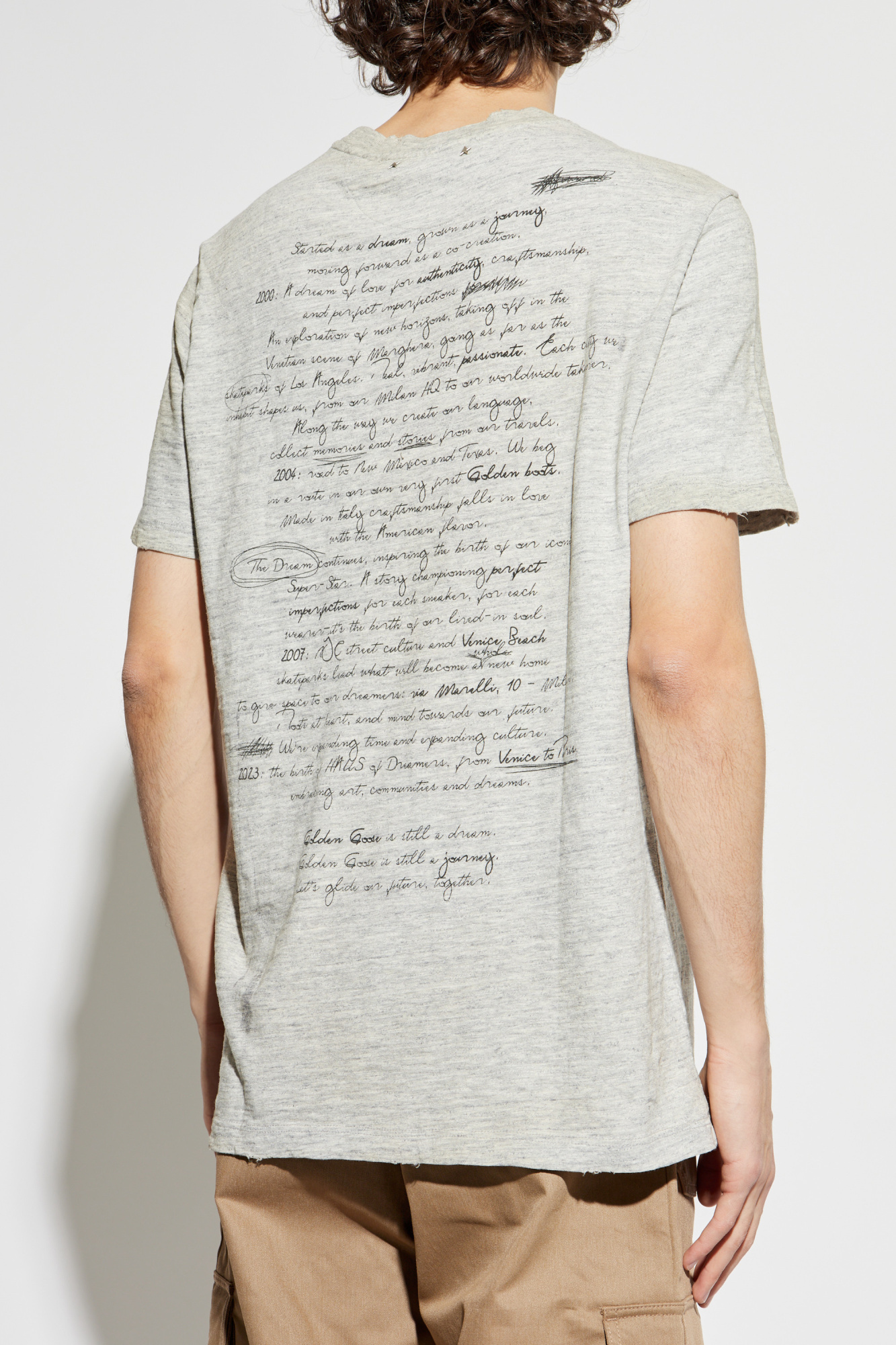 Golden Goose T-Shirt With Logo in White | Lyst